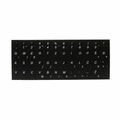 TECH TRADE Naljepnice za tipkovnicu, HR svi znakovi, bijele