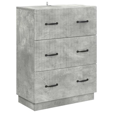 Ormar s ladicama, 66 x 34,5 x 87 cm, betonsko siva