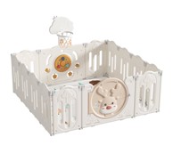 MAMAKIDS Modularni vrtić za djecu Jelen, suhi bazen s košem, siva