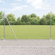 Stupovi ograde s osnovnim pločama 52 kom ø32mm 83,5 cm, galvanizirani čelik