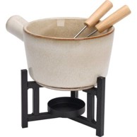 EXCELLENT Porculanski fondue set KO-170487010, 450 ml, plamenik + 2 vilice