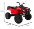 Quad na akumulator All-terrain 4 x 4, crveni