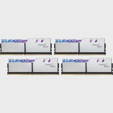 G.SKILL RAM memorija Trident Z Royal F4-3600C16Q-64GTRSC, 64GB (4x16GB), DDR4 3600MHz, CL16, DIMM, srebrna, RGB