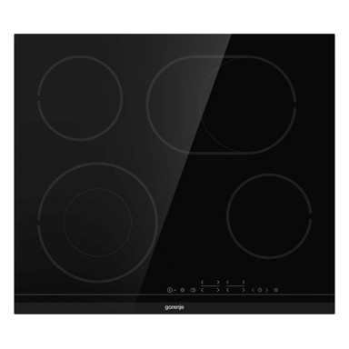 GORENJE Ugradbena keramička ploča ECT643BCSC, 60 cm, 4 zone, crna