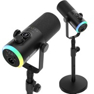 MOZOS Dinamički USB/XLR mikrofon GM-ONE s RGB LED osvjetljenjem, crni