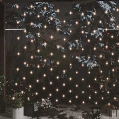Božićna svjetlosna mreža, topla bijela, 4×4 m, 544 LED