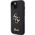 GUESS Zaštitna maska GUHCP15SHG4SGK, za iPhone 15, crna, šljokice, zlatni logotip
