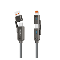 XO Kabel NB275, USB + USB-C na Lightning + USB-C, 60 W, 1 m, crna