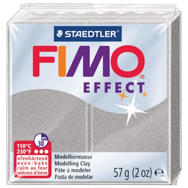 STAEDTLER Masa za modeliranje, FIMO Effect, 57 g, metalik srebrna