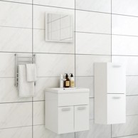 Set kupaonskog namještaja od iverice bijeli