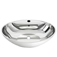 Umivaonik sa zaštitom od prelijevanja 58,5x39x21 cm keramički srebrni