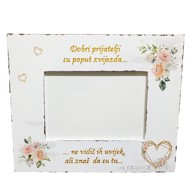 Personalizirani okvir Dobri prijatelji su poput zvijezda..., 20 x 25 cm, shabby chic