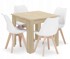 Set stol i stolice, 80 x 80 cm, 4 stolice MARK, bijela