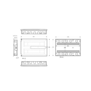 FAMATEL Kutija za osigurače, rigips, 38 osigurača, IP40, bijela, 3338-F-KR/38