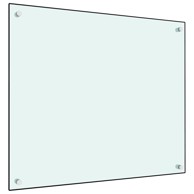 Kuhinjska zaštita od prskanja, kaljeno staklo, bijela