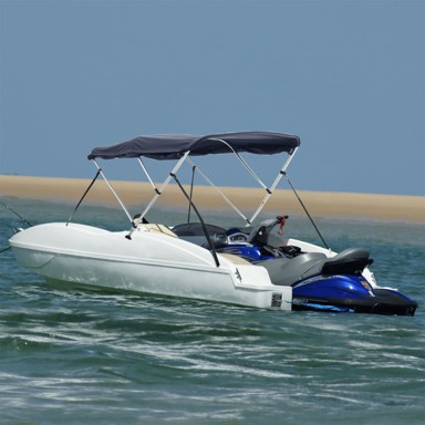 Bimini tenda s 3 luka i bočnim stijenkama 183x(170-182)x137 cm