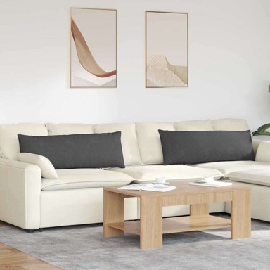Jastučići za sofu 2 kom 120 x 40 cm, kordura tekstil, tamno sivi