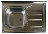 SINK SOLUTION Nasadni sudoper CLASIC 80x60 cm, 1x, lijevi, inox RO