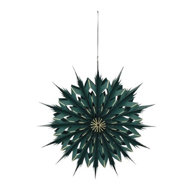 Božićni ukras od papira 30 cm zeleni