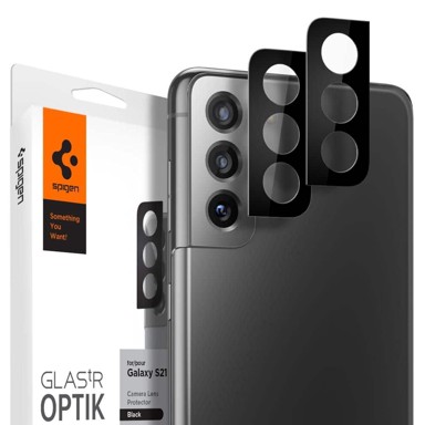 SPIGEN Optik. TR zaštitno kaljeno staklo 2kom za kameru SAMSUNG GALAXY S21 CRNO