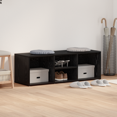 Ormar s policom 102 x 35 x 35 cm, crni hrast