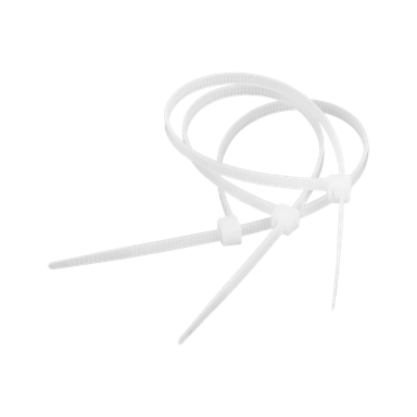 CABLETECH Kabelske vezice 4,8 mm x 25 cm 100 kom, bijele