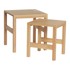 HÜBSCH pomoćni stolići set 2 kom 40x40 cm dekor hrasta, prirodna 