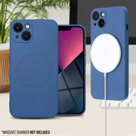 ONASI Silikonska maskica, iPhone 14 Pro, MagSafe, mat, plava