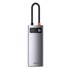 BASEUS Hub adapter 5u1 Metal Gleam Series, USB-C na 3x USB 3.0 + HDMI + USB-C PD