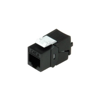 ROLINE RJ45 Keystone konektor, Cat.6/Class E, UTP, tool-free, crni