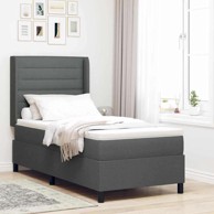 Box spring krevet, sivi, 90 x 200 cm