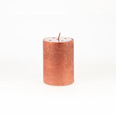 Svijeća metalik 6.8 x 9.5 cm, crvena  