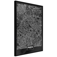Poster City Map: Paris (Dark) 20x30