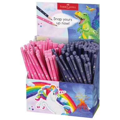 FABER-CASTELL Grafitna olovka HB Unicorn & Dino u čaši PK144 111550, sortirano