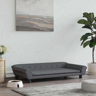 Krevet za pse od baršuna, 100 × 50 × 21 cm, tamno siva  