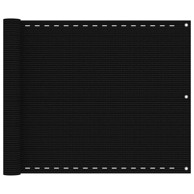 Balkonski zastor 75 x 500 cm HDPE, crni