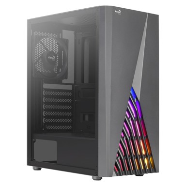 AEROCOOL Kućište DELTA, mid tower, ATX, prozor, crno