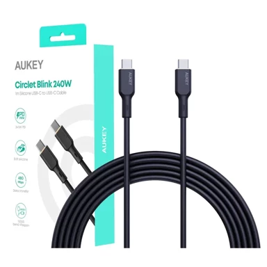 AUKEY Kabel USB-C CB-SCC241, crni, 1m, PD 240W, 5A, 20V