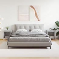 Noćni ormarići 2 kom boja betona 40x35x50 cm konstruirano drvo