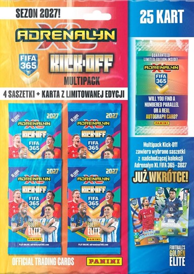 PANINI Kolekcija fifa 365 adrenalyn XL 2027 multipack kick off