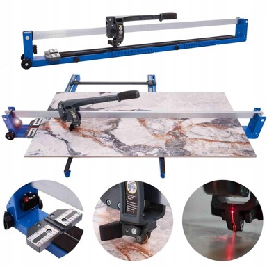 GEKO Rezač keramike Pro-Design do 1200 mm s kotačima + laser, crna