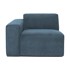 SCANDIC Plava modularna sjedeća garnitura od samta (s lijevim kutom) Sting, 101x96x70,05 cm