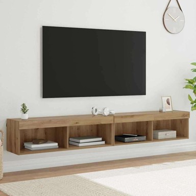 TV zidni ormari panama 2 kom 100 x 30 x 30 cm, umjetnički hrast