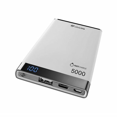 CELLULARLINE Prijenosna Baterija Manta, 5000 mAh, USB-C, bijela