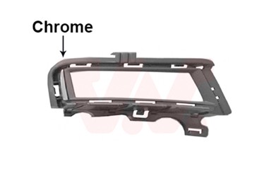 VAN WEZEL Maska branika VW Golf 7 -17, crna/krom, prednja desna, sa maglenkom