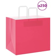 Papirnate vrećice 250 kom s ručkama 32x22x28 cm, ružičaste