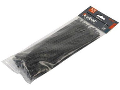 EXTOL PREMIUM Žičane vezice 8856162 300x4,8 mm 100/1, crna