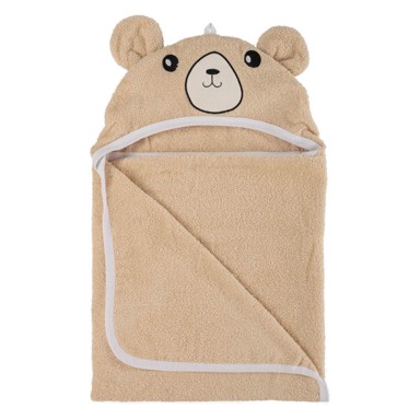 BUBABA BY FREEON Ručnik Medo, 110x75 cm, sa kapuljačom, bež