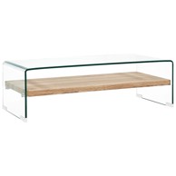 Stolić za kavu prozirni 98 x 45 x 31 cm od kaljenog stakla