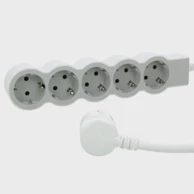 LEGRAND 694563 prod letva 5x2p+e 3m bij/siv le694563